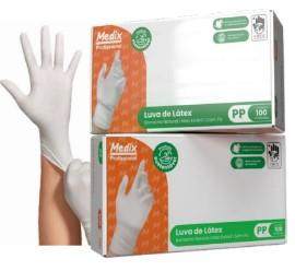 LUVA LATEX NAO SAUDE S/PO TAM M 100UN