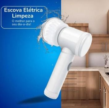 ESCOVA DE LIMPEZA ELETRICA RECARREGAVEL USB