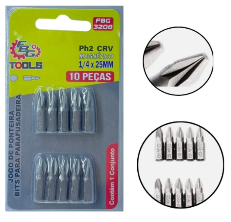 PONTEIRA BITS P/PARAFUSADEIRA 10 PÇ