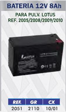 BATERIA 12V 8AH P/PULV. REF. 2005-2008/10 - 10/1