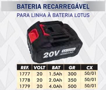 BATERIA RECARREGÁVEL 20V 4.0Ah - 50/1