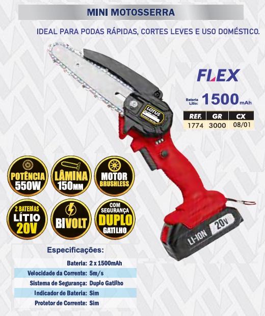 MINI MOTOSSERRA 20V FLEX (2 BAT) - 8/1
