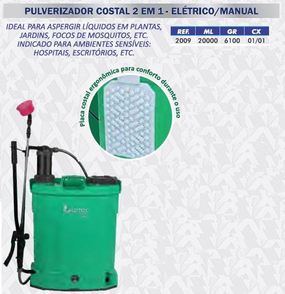PULVERIZADOR 2/1 ELÉTRICO/MANUAL 20000ML - 1/1