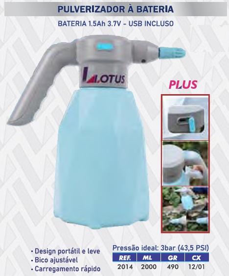 PULVERIZADOR A BATERIA 2000ML 1.5Ah PLUS - 12/1