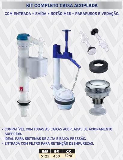 KIT COMPLETO PARA CAIXA ACOPLADA UNIVERSAL LOTUS