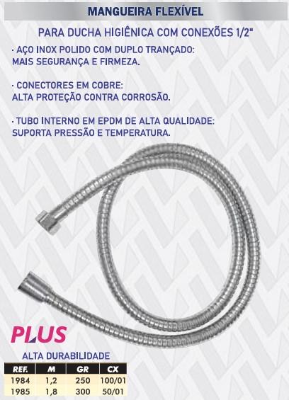 MANGUEIRA FLEX 1,2 M PARA CONEXAO 1/2 LOTUS PLUS