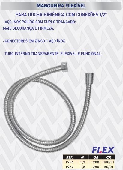 MANGUEIRA FLEX 1,8 M PARA CONEXAO 1/2 LOTUS FLEX