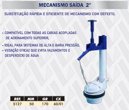MECANISMO DE SAIDA P/ CX ACOPLADA 2'' UNIVERSAL LOTUS