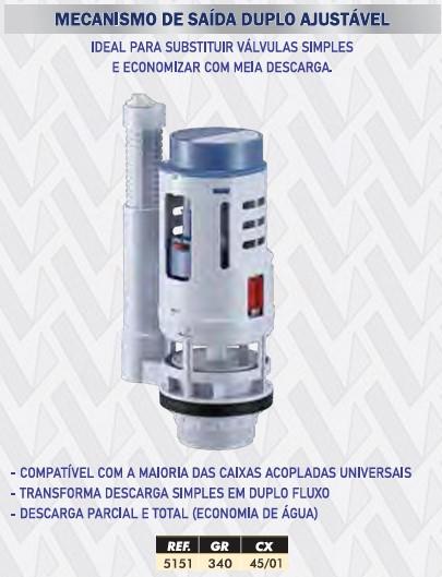 MECANISMO SAIDA DUPLO AJUSTAVEL  UNIVERSAL LOTUS