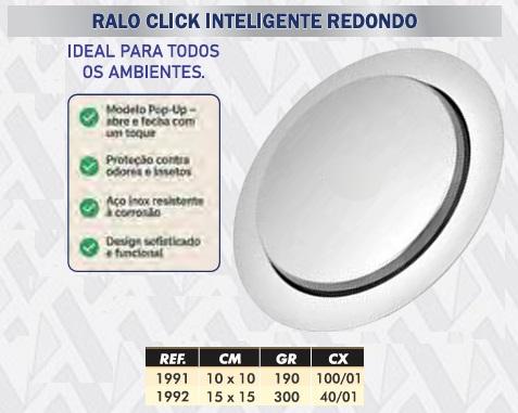 RALO CLICK REDONDO 15X15CM INOX - LOTUS