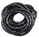 ESPIRAL ORGANIZADOR DE FIO/CABO 3/4' COR: PRETO (PACOTE C/ 2MTS)