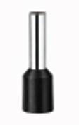 TERMINAL PRÉ ISOLADO ILHÓS TUBULAR E1510 PCTE. 20 PÇS. COR: PRETO