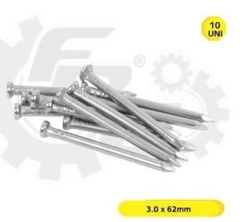 KIT PREGO DE ACO C/10 PCS 3.0X62MM 8X12