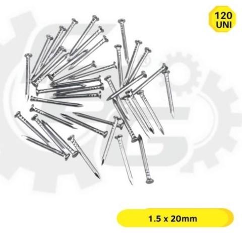 KIT PREGO DE ACO C/120 PCS 1.5X20MM 8X12