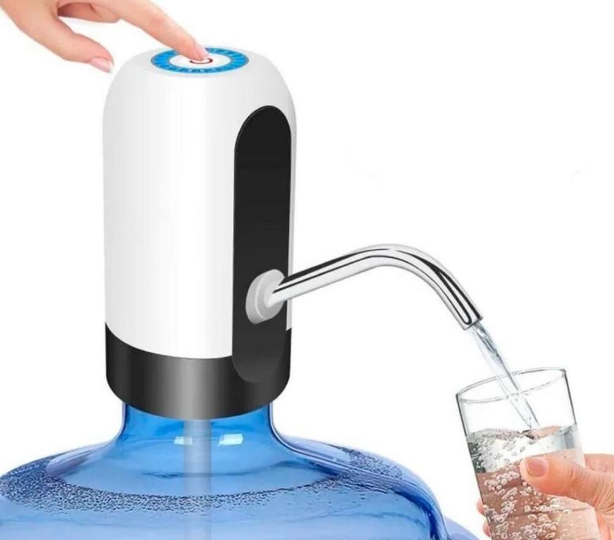 BOMBA ELETRICA PARA GALAO AGUA USB BRANCO