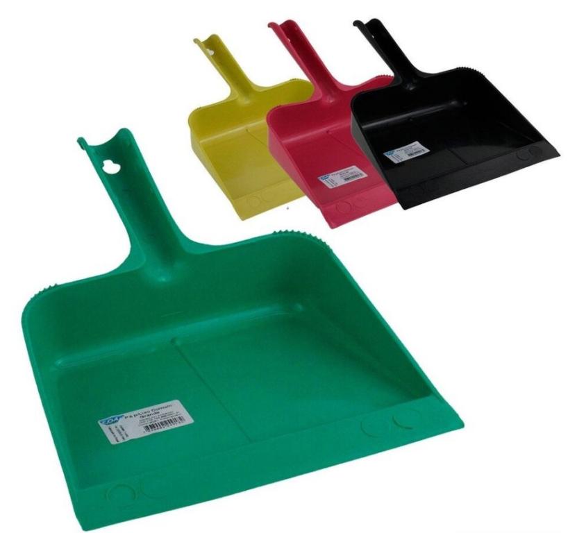 PA DE LIXO PLASTICO CABO CURTO COLOR