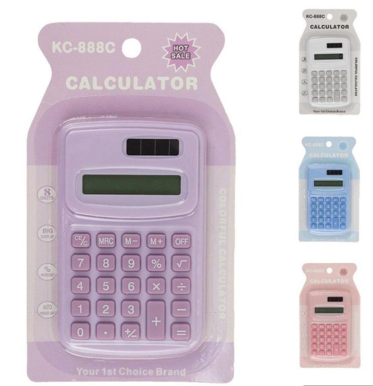 CALCULADORA DE BOLSO 8 DIGITOS CORES SORTIDAS