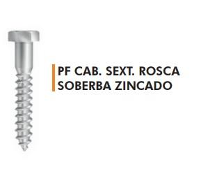 PF CAB. SEXT. ROSCA SOBERBA ZINCADO 5/16X55 MM