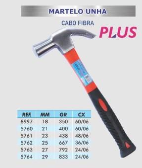 MARTELO UNHA FIBRA 29MM 833G - 24/6