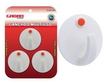KIT 3 GANCHOS MULTIUSO