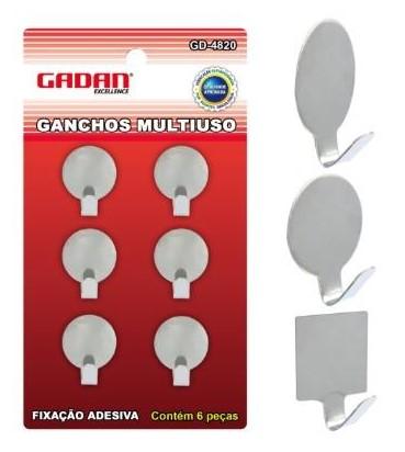 KIT 6 GANCHOS MULTIUSO