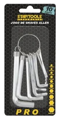 JOGO CHAVE ALLE 10 PEÇAS AÇO CARBONO  STARTOOLS
