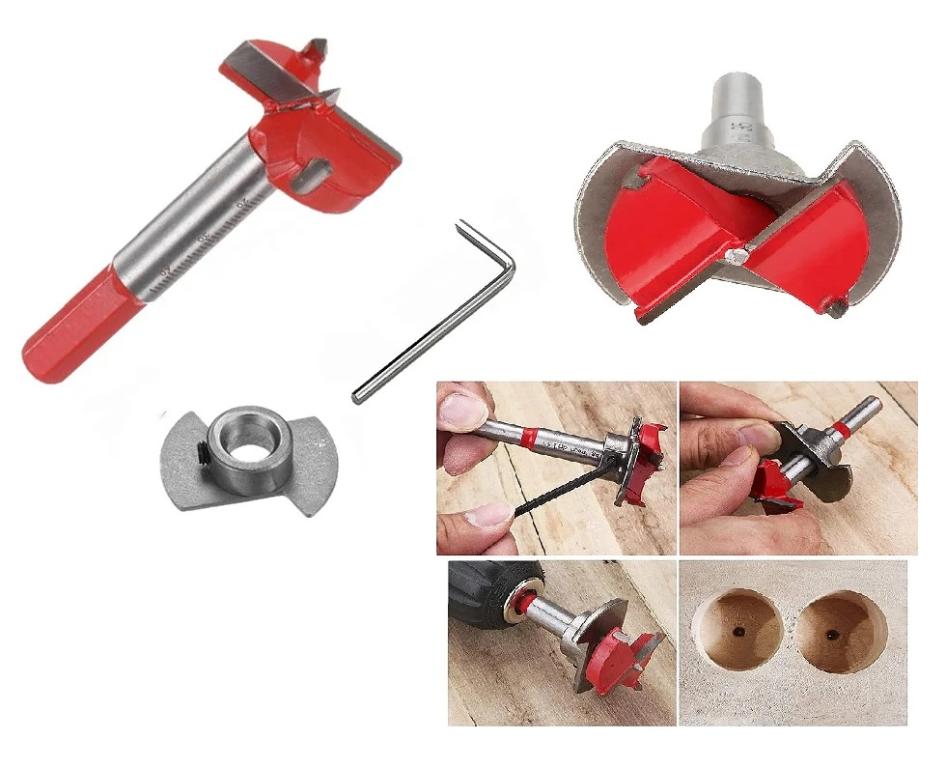 BROCA FRESA TIPO FORSTNER 35MM COM LIMITADOR P/ MADEIRA MDF