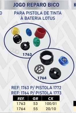 JOGO DE REPARO BICO P/ PISTOLA REF. 1773 200/10