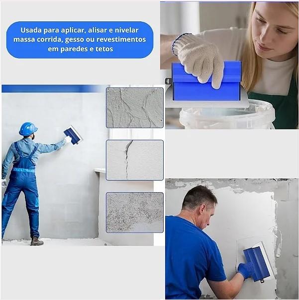 DESEMPENADEIRA  LISA MASSA CORRIDA CIMENTO INOX 25CM