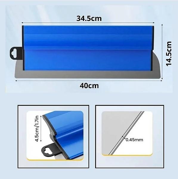 DESEMPENADEIRA  LISA MASSA CORRIDA CIMENTO INOX 40CM