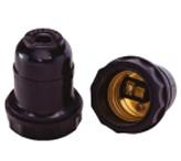 SOQUETE PLÁSTICO E27 P/ ABAJUR, COR: PRETO