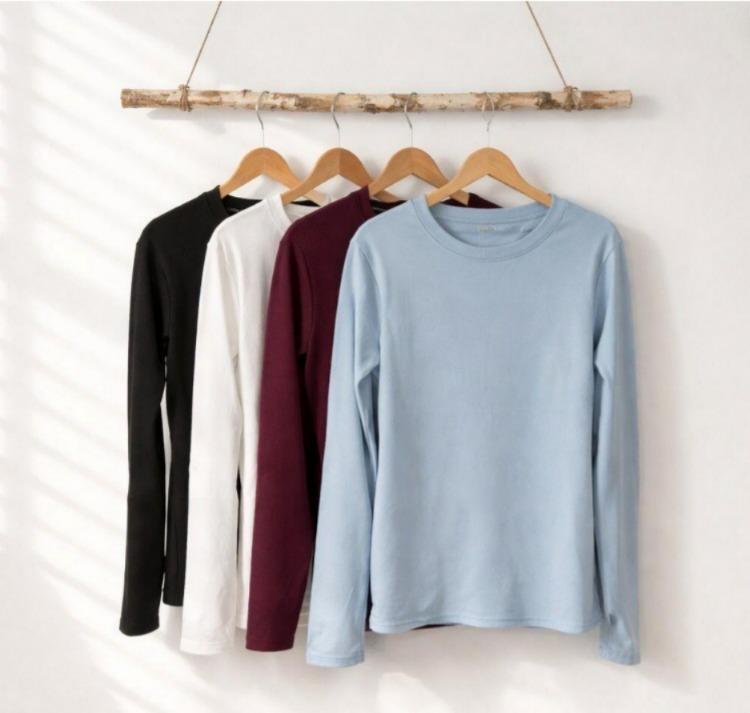 J - Blusa Fem. Térmica Ref: DH-25715-B Pac c/ 24 UN Diversas Cores.