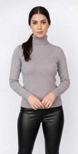 J - Blusa Fem. Gola Alta Ref: L2006 Pac c/ 36 UN Diversas Cores.