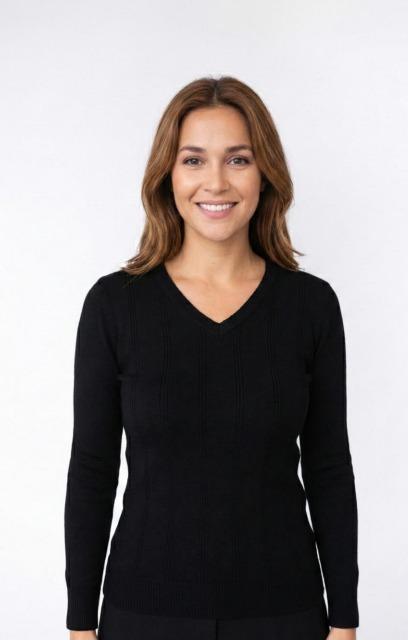 J - Blusa Fem. Gola V Ref: L2003 Pac c/ 36 UN Diversas Cores.