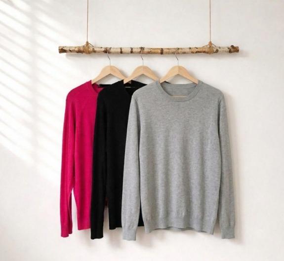 J - Blusa Fem. Gola Redonda Ref: L2004 Pac c/ 36 UN Diversas Cores.