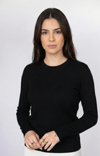 J - Blusa Fem. Gola Redonda Ref: L2007 Pac c/ 36 UN Diversas Cores.