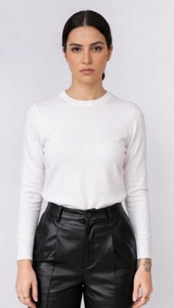 J - Blusa Fem. Gola Redonda Ref: L2008 Pac c/ 36 UN Diversas Cores.