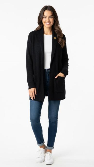 J - Blusa Fem. Cardigan Fem. Ref: 377220B Pac c/ 24 UN Diversas Cores.