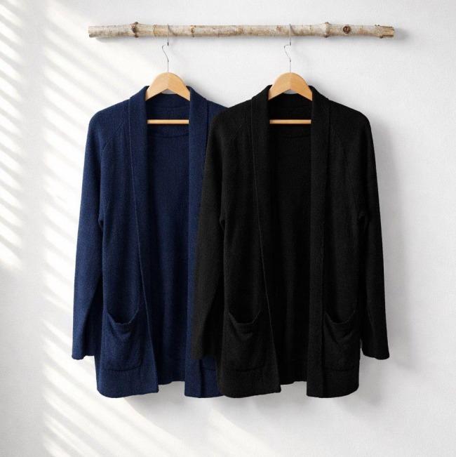 J - Blusa Fem. Cardigan Fem. Ref: 377220B Pac c/ 24 UN Diversas Cores.