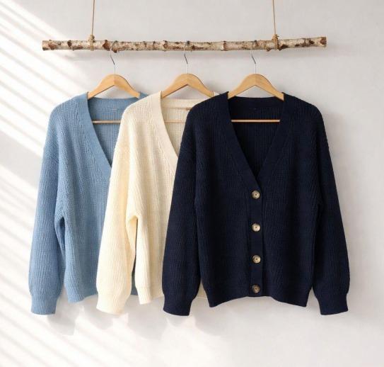 J -  Blusa Fem. Cardigan Ref: W23TR88 Pac c/ 36 UN Diversas Cores.