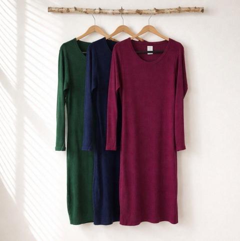 N - Vestido Longo Midi Ref: 376678 Pac c/ 36 UN Diversas Cores.