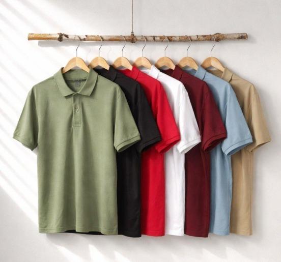 K - Camisa Masc Gola Polo Ref: KS-25806 Pac c/ 24 UN Diversas Cores.