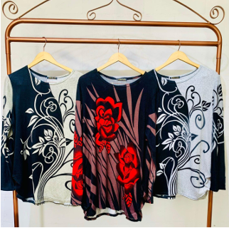 J - Blusa Fem. Ref: YK025 Pac c/ 24 UN Diversas Cores.