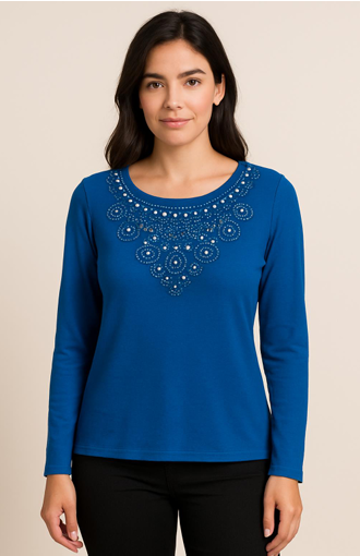 J - Blusa Fem. Ref: X4203 Pac c/ 24 UN Diversas Cores.