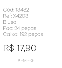 J - Blusa Fem. Ref: X4203 Pac c/ 24 UN Diversas Cores.