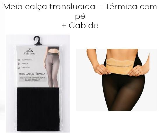 T - Meia Calça Translúcida - Térmica com Pé + Cabide Pac c/ 24 UN.