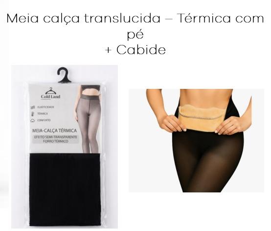 T - Meia Calça Translúcida - Térmica com Pé + Cabide Pac c/ 24 UN.