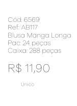M - Blusa Fem. Cropped Renda Delicata Ref: AB117 Pac c/ 24 UN Diversas Cores.