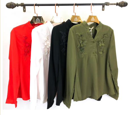 J - Blusa Fem. Ref: 179501 Pac c/ 24 UN Diversas Cores.