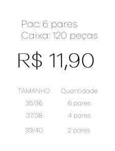 P - Pantufa Fem. Onça Basic+ Ref: 104-WOMEN-B Pac c/ 24 UN.